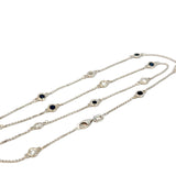 Sapphire Diamond Station Necklace