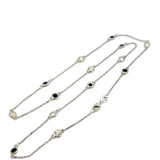 Sapphire Diamond Station Necklace