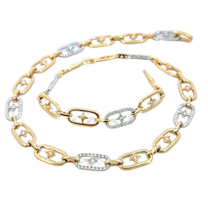 Tiffany Style Diamond Necklace in 18ct Gold