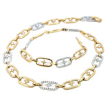 Tiffany Style Diamond Necklace in 18ct Gold