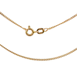 Diamond Cut Curb Link Chain Necklace in 9ct Yellow Gold - 65cm