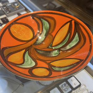 Aegean Poole Ceramic Pottery - Orange Bowl