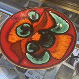 Delphis Poole Ceramic Pottery Plate - Bright