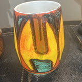 Delphis Poole Ceramic Pottery Vase - Bright