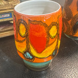 Delphis Poole Ceramic Pottery Vase - Bright