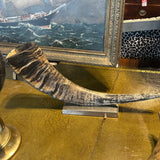 Large Horn Mounted on Stainless Steel Base
