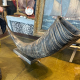 Large Horn Mounted on Stainless Steel Base