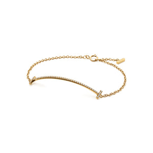 Tiffany & Co T Smile Diamond Bracelet in 18ct Yellow Gold