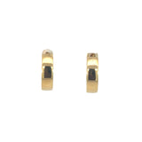 Wide Diamond Hoop Earrings in 14ct Yellow Gold