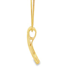 Curve Diamond Pendant 18ct Yellow Gold