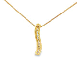 Curve Diamond Pendant 18ct Yellow Gold