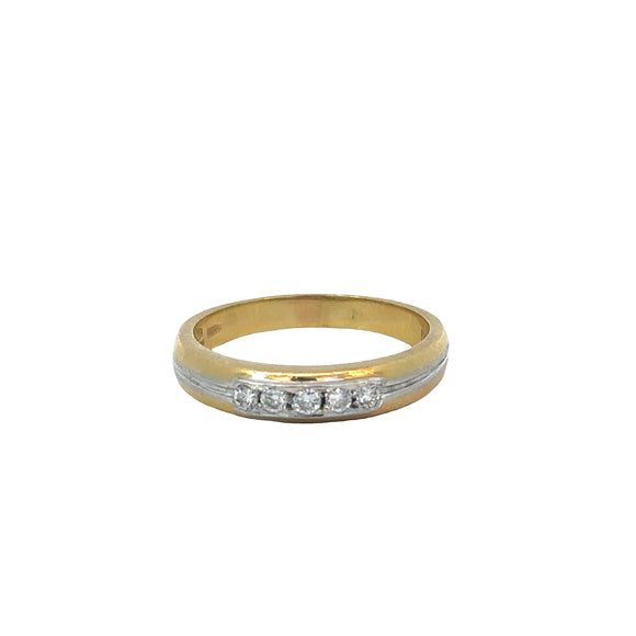 Diamond set band 18ct Gold