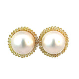 Large Mabe Pearl Clip On Earrings