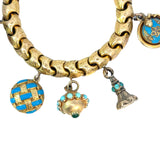 Antique Charm Bracelet in 18ct Yellow Gold