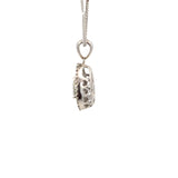 Pear and Baguette Cluster Diamond Pendant