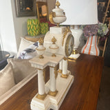 Antique Italian White Marble Clock