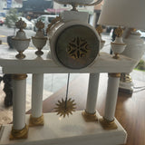Antique Italian White Marble Clock