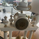 Antique Italian White Marble Clock