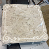 Composite Travertine Side Table