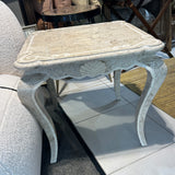 Composite Travertine Side Table