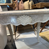 Composite Travertine Side Table