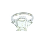 Large Diamond Emerald Cut Ring