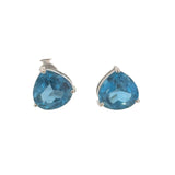 Blue Topaz Stud Earrings