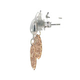 Drop Earrings in 18ct Rose Gold and White Gold