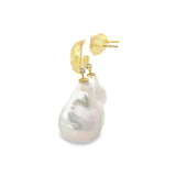 Large Baroque Pearl Drop Earrings