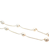 Akoya Floating Pearl Necklace in 18ct Yellow Gold