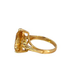 Citrine Dress Ring in Yellow Gold