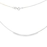 Fine Italian Square Snake Chain Necklace in 14ct White Gold