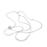 Fine Italian Square Snake Chain Necklace in 14ct White Gold