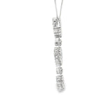 Three Tier Diamond Pendant  in 18ct White Gold