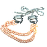 Coral Karen Walker Necklace in Stirling Silver