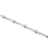 Diamond Sectioned Bracelet in White Gold