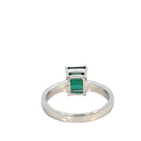 Green Tourmaline Ring in 18ct White Gold