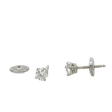 Diamond Stud Earrings in 18ct White Gold - 0.75 carats
