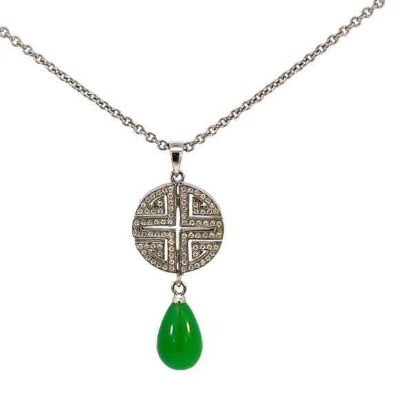 Jade cubic zirconia Necklace