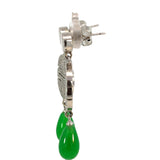 Jade Cubic Zirconia Drop Earrings