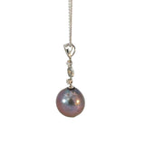 Tahitian Pearl and Cubic Zirconia Necklace