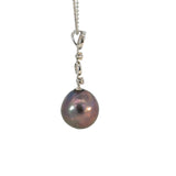 Tahitian Pearl and Cubic Zirconia Necklace
