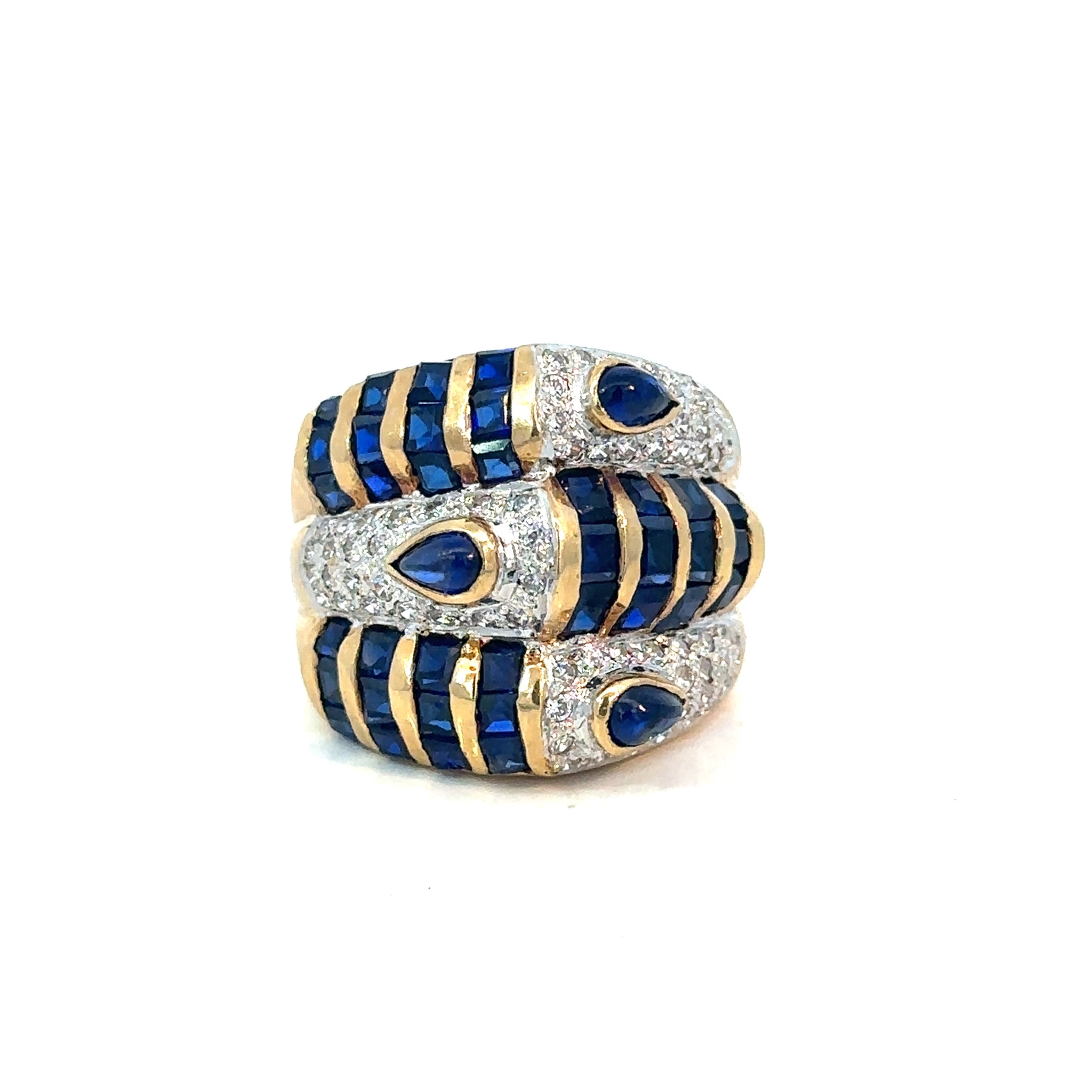Sapphire Diamond Set Dress Ring – Jems of Remuera