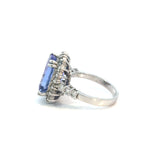Tanzanite Diamond Cluster Ring