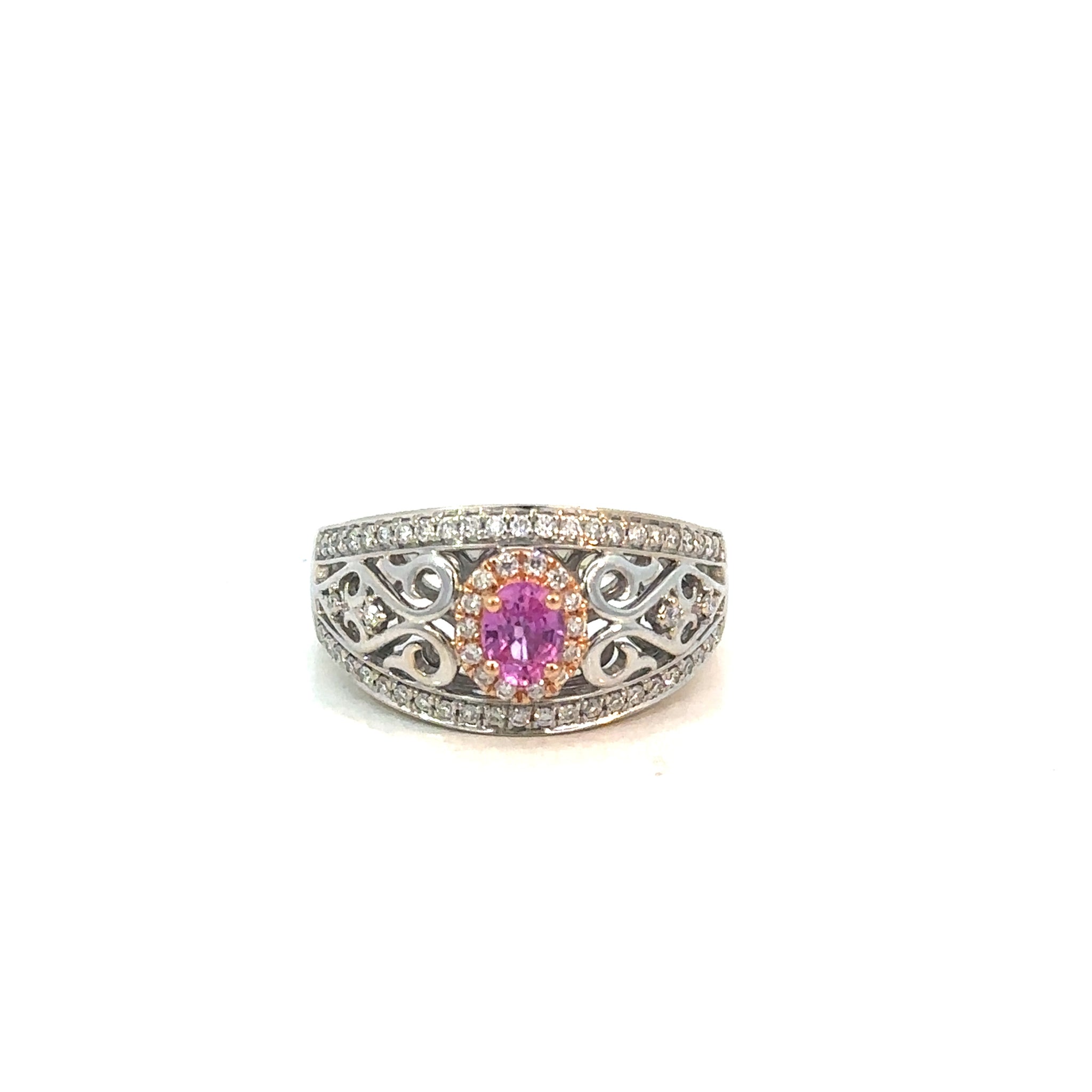 Pink Sapphire Diamond Set Ring – Jems of Remuera