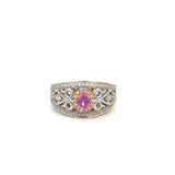 Pink Sapphire Diamond Set Ring