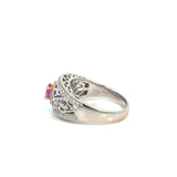 Pink Sapphire Diamond Set Ring