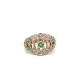 Emerald Diamond Dress Set Ring