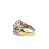 Emerald Diamond Dress Set Ring