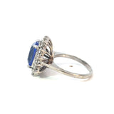 Tanzanite Diamond Halo Ring